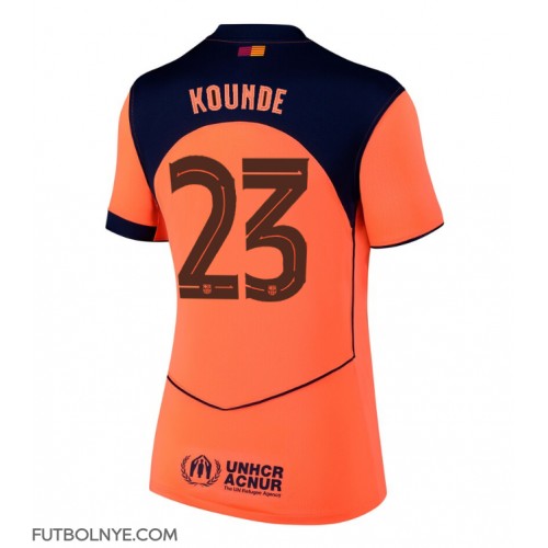 Camiseta Barcelona Jules Kounde #23 Tercera Equipación para mujer 2025-26 manga corta